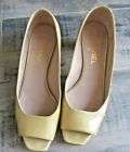 Chanel Cc Logo Biege Patent Leather Open Toes Heels Size 38