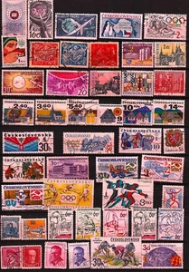 Czechoslovakia 47 Used Stamps PIM 2558: Various Subjects - Picture 1 of 1