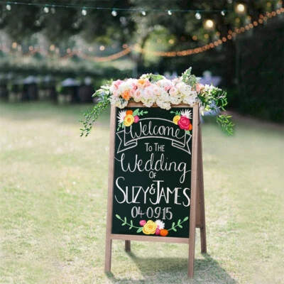 Heavy Duty Outdoor A Frame Sandwich Board Sidewalk Chalkboard Memo Sign Magnetic - Image 1 of 4