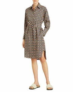 BURBERRY ISOTTO à carreaux archive imprimé taille cravate ceinture chemise-robe 10 US 12 44 - Photo 1/12