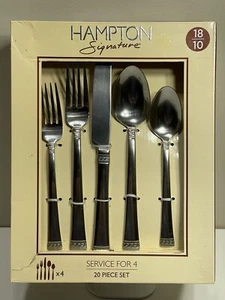 Hampton Forge Signature Elegance 18/10 Stainless 20pc Flatware Set - 220D020HGB - Picture 1 of 7