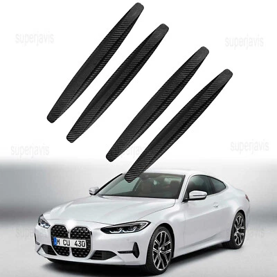 Protector de parachoques de tira anticolisión de grano de fibra de carbono para BMW Serie 4 Foto 1 de 4
