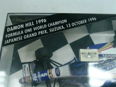 WOW EXTREMELY RARE Williams FW18 Hill Winner GP Japan 1996 & WC 1:43 Minichamps - Image 1 of 2