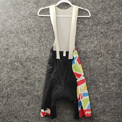 Womens Cycling Bib Shorts Large Pull On With Straps Multicolor Pedalea Spell Out - Image 1 of 4