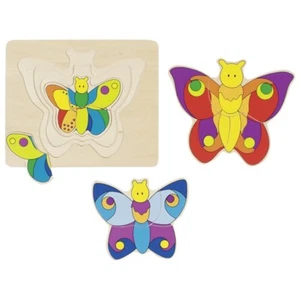 Rompecabezas de capas goki mariposa 11 piezas Juguete de madera juego de madera rompecabezas de madera 578 - Imagen 1 de 1