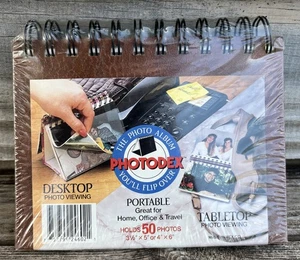 Vintage Photodex Portable Desktop Photo Album Holds 50 Photos 3.5x5” Or 4x6” - Picture 1 of 4