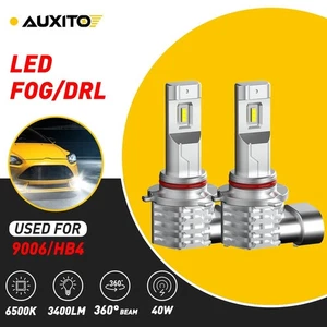 AUXITO 9006 LED Bulb Front Fog Daytime Running Light Bright White 40W High Power - Picture 1 of 12