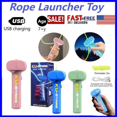 Glow in The Dark Loop Lasso Rope Launcher Propeller Loop Lasso String Shooter CE - Image 1 of 4
