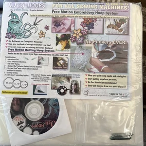 OCTI-HOOPS BY CLARE ROWLEY WITH DVD FOR FREE MOTION QUILTING - Picture 1 of 10