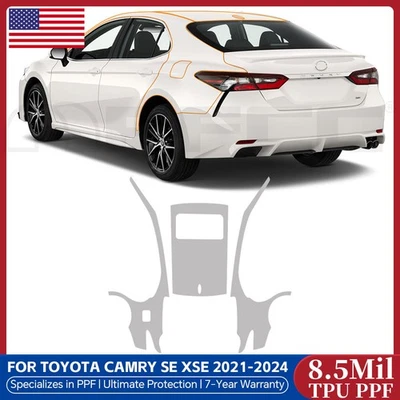 For Toyota Camry SE XSE 2021-2024 Sunroof Precut Paint Protection Film Clear PPF - Image 1 of 4