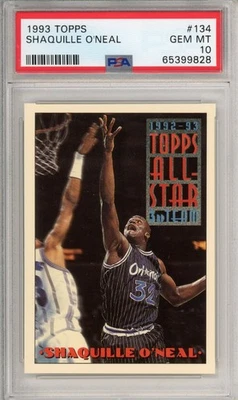 1993 Topps #134 Shaquille O'Neal  PSA 10 - Image 1 of 2