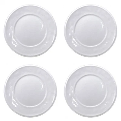 Le Cadeaux Bistro Bianco 9" White Melamine Salad Plate 216BISB 4-Piece Set - Image 1 of 3