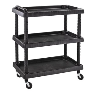 Servierwagen 75x37,5x92 cm Plattformwagen Werkstattwagen Servicewagen 3 Ablagen - Bild 1 von 5