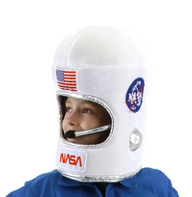 CAPACETE ASTRONAUTA ELOPE PELÚCIA MACIA CRIANÇA TAMANHO-REMENDOS DA BANDEIRA DA NASA E EUA 200030 - Imagem 1 de 4