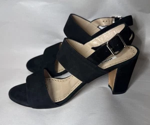 Manolo Khlabkhlan Black  Slingback Block Heel Sandal Size 38/8 US - Picture 1 of 9