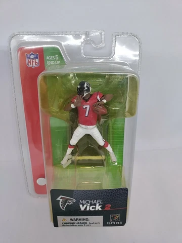 Michael Vick Atlanta Falcons mini McFarlane NFL Action Figure NIB Virginia Tech Cover