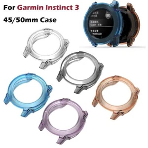 TPU Watch Cover Edge Shell Frame for Garmin Instinct 3 45/50mm Smart Watch - Zdjęcie 1 z 13