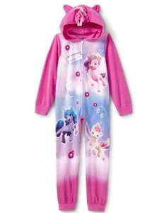 My Little Pony New Generation Dance Days Girl's Hooded Fleece Pajama Sleeper - Picture 1 of 6
