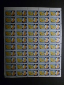 CANADA, 5c Meteorology blank sheet of 50 on HB paper, red over blue, NH, #479ii - Picture 1 of 1