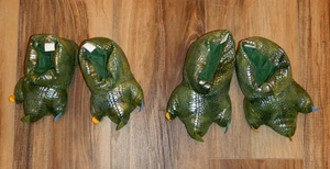 2 pares de zapatillas de pies de dinosaurio para niños-S (11-12) y L (2-3) pre-amadas-lavadas-suaves - Imagen 1 de 7