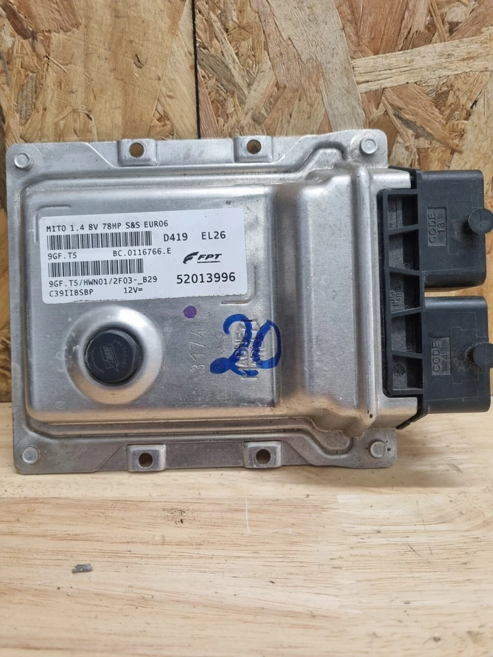 C020 MAGNETI MARELLI 9GF 9GF.T5 ALFA ROMEO MITO 1.4 8V 78HP calculateur moteur - Image 1 of 1