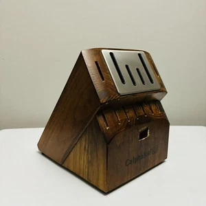 CALPHALON 15 Slot Self Sharpening Wood Wooden Knife Block Holder # 0931716 - Picture 1 of 11