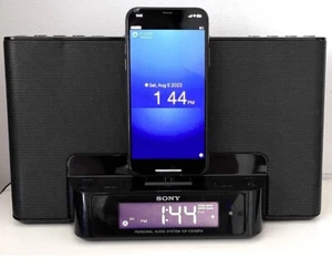 Sony Modelo ICF-CS15iPN Dream Machine iPod/IPhone Sistema de acoplamiento sin control remoto probado - Imagen 1 de 5