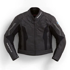 BMW Motocicleta Moto Calle Carreras Armadura Protegido Puro Cuero Chaqueta - Picture 1 of 3