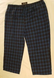 NWT Fox Fire Pajama Pant Men's 5XL Blue Flannel Tartan Plaid Sleep Loungewear - Picture 1 of 8