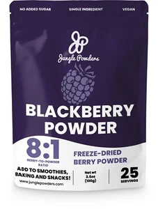 Jungle Powders Freeze Dried Blackberry Powder 3.5oz/100g 100% Natural NON-GMO - Picture 1 of 6