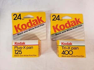 Kodak Tri-X Pan 400 & Plus-X Pan 125 B&W Film 24 Exposures Each; Expired 1997 - Picture 1 of 4
