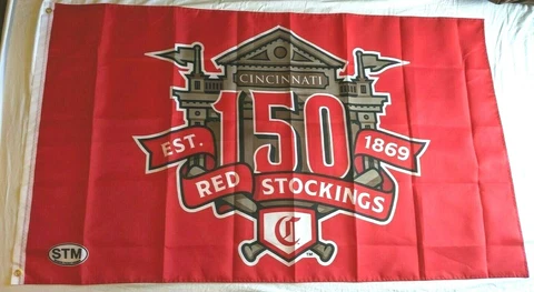 150th Anniversary Logo Cincinnati Reds 2019 Season Ticket Member Holder Flag Cover