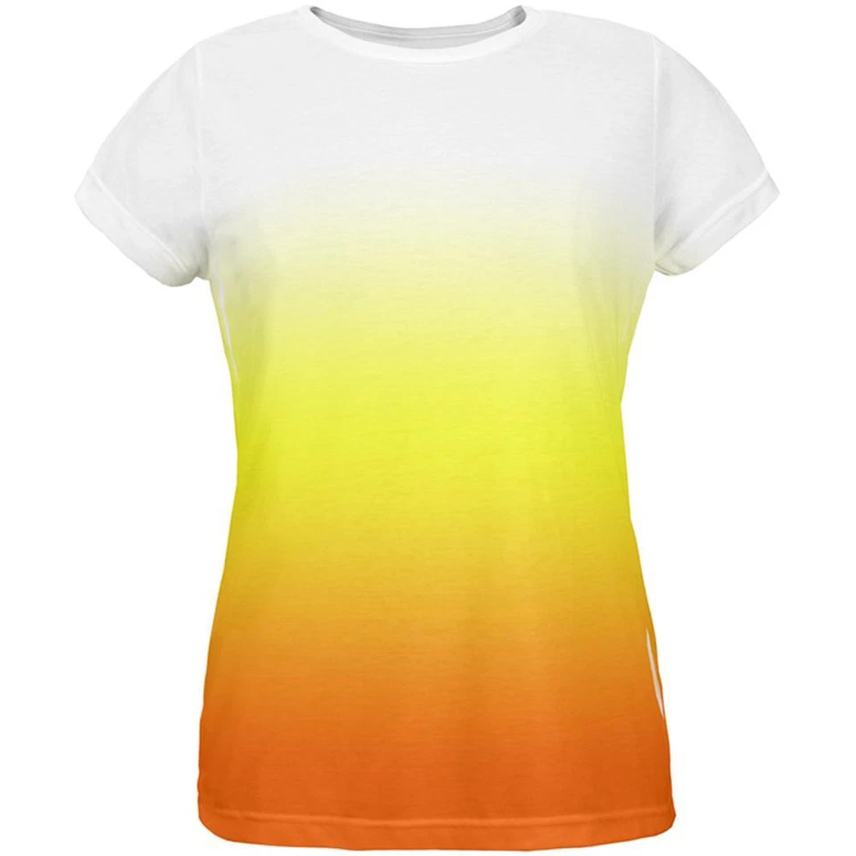 Disfraz de Halloween Candy Corn Ombre por todas partes camiseta para mujer Foto 1 de 1