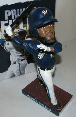 Prince Fielder Bobblehead Figurine, Milwaukee Brewers, American Family Insurance Cover