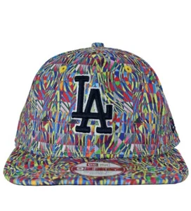Offizielle New Era 9Fifty LA Dodgers Snapback Mütze mehrfarbig abstrakter Druck - Bild 1 von 3
