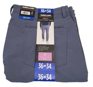 Kirkland Signature Men’s Commuter Pants, Blue, Size 36x34 ⭐NEW⭐ - Picture 1 of 5