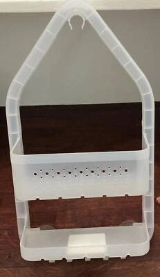 Room Essentials 2 Tier Over the Shower Caddy Frosted white 18" x 10" - Image 1 of 2
