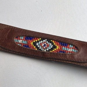 Leegin Beaded Leather Western Embroidered Billets + Columbia Belt (Lot Of 2) - Picture 1 of 7