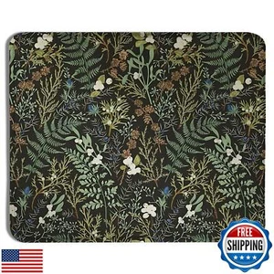 Dark Green Plant Mouse Pad Office Supplies, Vintage Green Fern Leaves Botanic - Picture 1 of 5