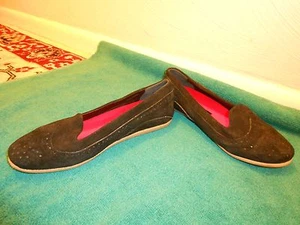 Oliberte black suede Blanca leather flats display/sample 7M New no box save $!  - Picture 1 of 5
