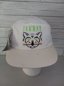 Neu mit Etikett Vintage Jaguar bestickt Made in USA weiß Druckknopflasche Mütze Neu mit Etikett Weyerhaeuser - Bild 1 von 13