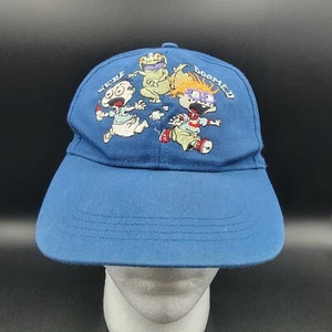 Rugrats Kids Hat Cap 1997 Viacom Vintage Blue Adjustable Snapback "We're Doomed" - Picture 1 of 9