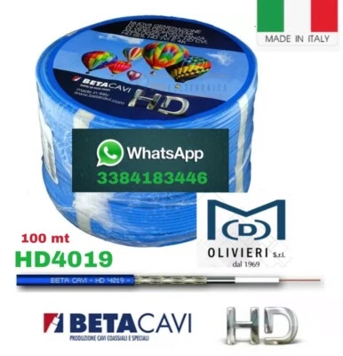 Cavo Coassiale Beta Cavi HD4019 Per Tvcc 75ohm Videosorveglianza
