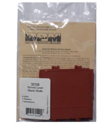 HO Scale Design Preservation 30104 Blank Wall (4) pcs - Image 1 of 3