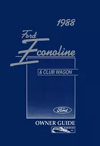 Ford Econoline 1988 camioneta club del dueño guía manual del usuario - Imagen 1 de 1