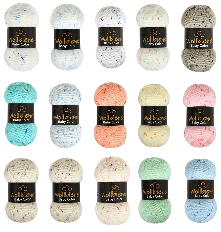 Wollbiene Happy Baby Color Multicolor Wolle 5x100g Strickwolle Häkelgarn - Bild 1 von 2