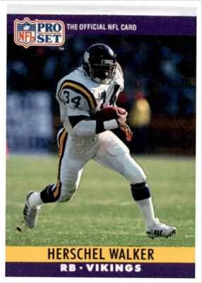 1990 Pro Set Herschel Walker Minnesota Vikings #197 - Image 1 of 2
