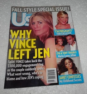 US Weekly October 16, 2006 Jennifer Aniston Tori Spelling Janet Jackson #609 - Picture 1 of 7