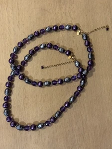 2 Joan Rivers Gold - Tone Glass Bead Necklaces - Czech Pearls & Crystals - Picture 1 of 6