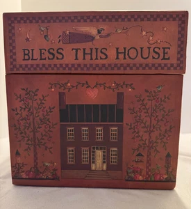 Bob’s Boxes Nesting/Stackable “Bless This House” Cardboard With Lids 6 piece Set - Picture 1 of 17